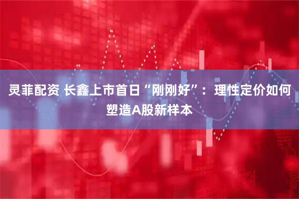 灵菲配资 长鑫上市首日“刚刚好”：理性定价如何塑造A股新样本