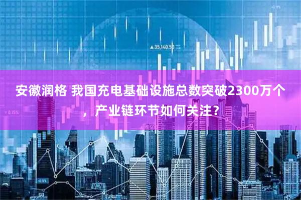 安徽润格 我国充电基础设施总数突破2300万个，产业链环节如何关注？