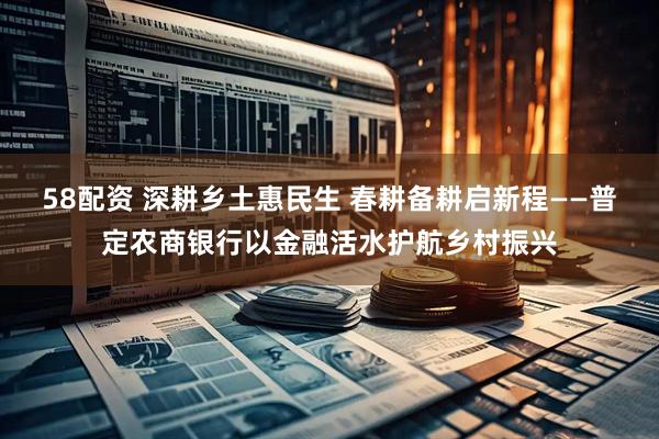 58配资 深耕乡土惠民生 春耕备耕启新程——普定农商银行以金融活水护航乡村振兴